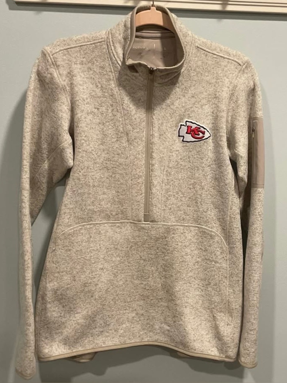 Women’s Kansas City Chiefs Quarter-Zip Pullover Sweater L